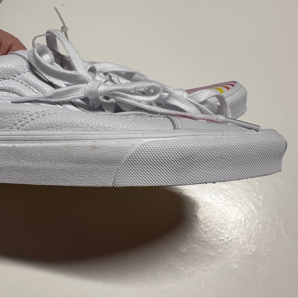 NEW* Vans x Flour Shop Collab Rainbow White Skater Sneakers Old Skool Men’s 10.5 - Picture 12 of 13